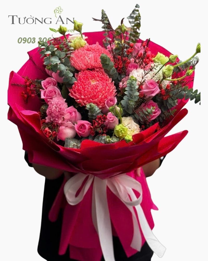  Bó Hoa Sắc Hồng Rạng Rỡ - HBT31 