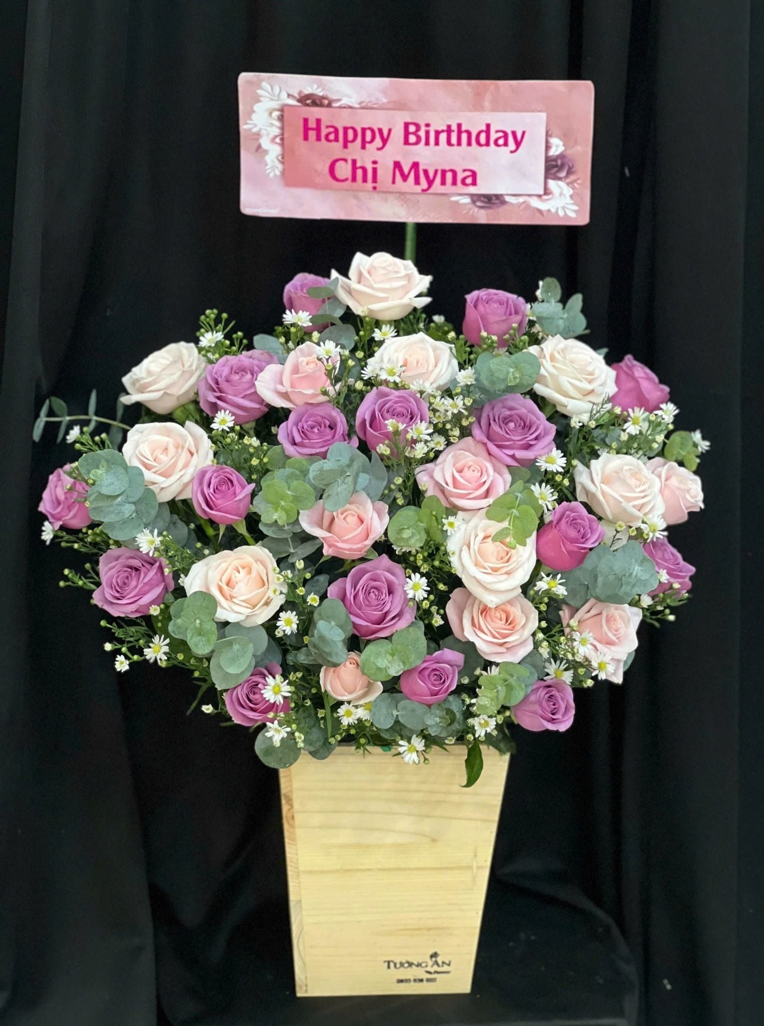  Hoa Cắm Hộp Sắc Hoa Thương Nhớ - HCH49 