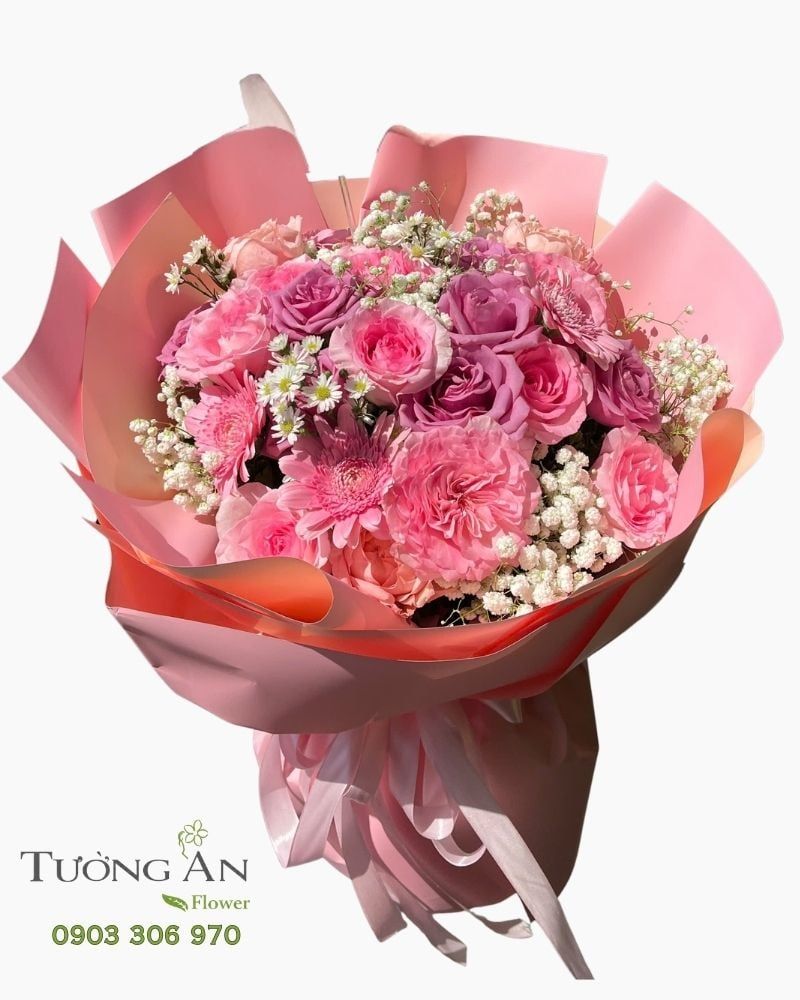  Bó Hoa Hồng Sắc Dịu Dàng - HBT49 