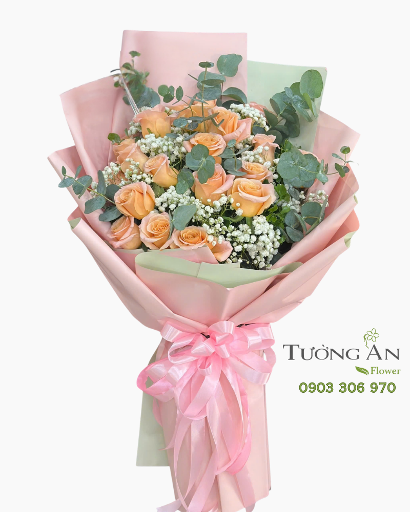  Bó Hoa Ánh Đào Dịu Ngọt - HBD118 