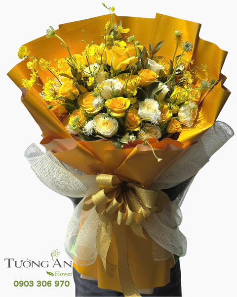 Bó Hoa Hoàng Kim Rạng Rỡ - HBD119