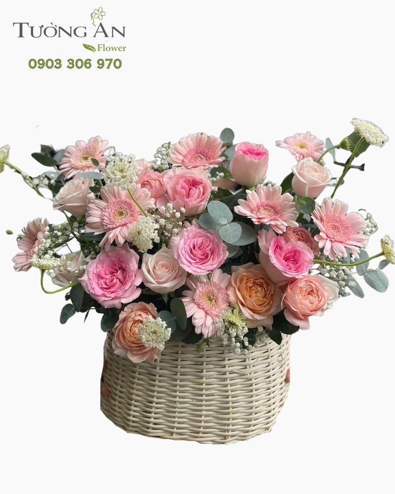  Giỏ Hoa Nắng Nhẹ Ban Mai - GH12 
