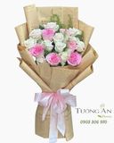  Bó Hoa Hồng Trắng Yêu Thương - HBD64 