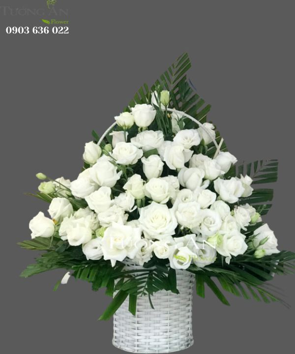  Giỏ Hoa Viếng Chia Buồn - S412 