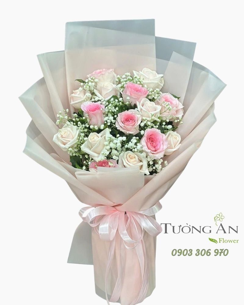  Bó Hoa Ngọt Ngào Tinh Khôi - HBD79 