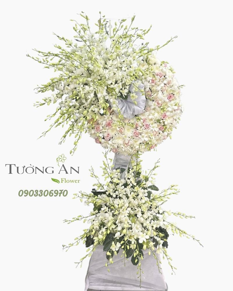  Vòng Hoa Chia Buồn Tiễn Biệt Trong Thanh Tịnh - HTL34 