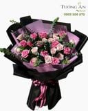  Bó Hoa Dạ Khúc Hồng Tím - HBD100 