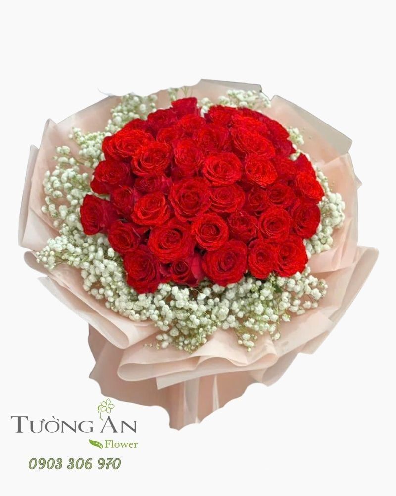  Bó Hoa Đỏ Thắm Trọn Tình - HBT37 