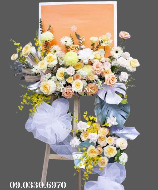  Kệ Tranh Hoa Chúc Mừng Tone Cam - B511 