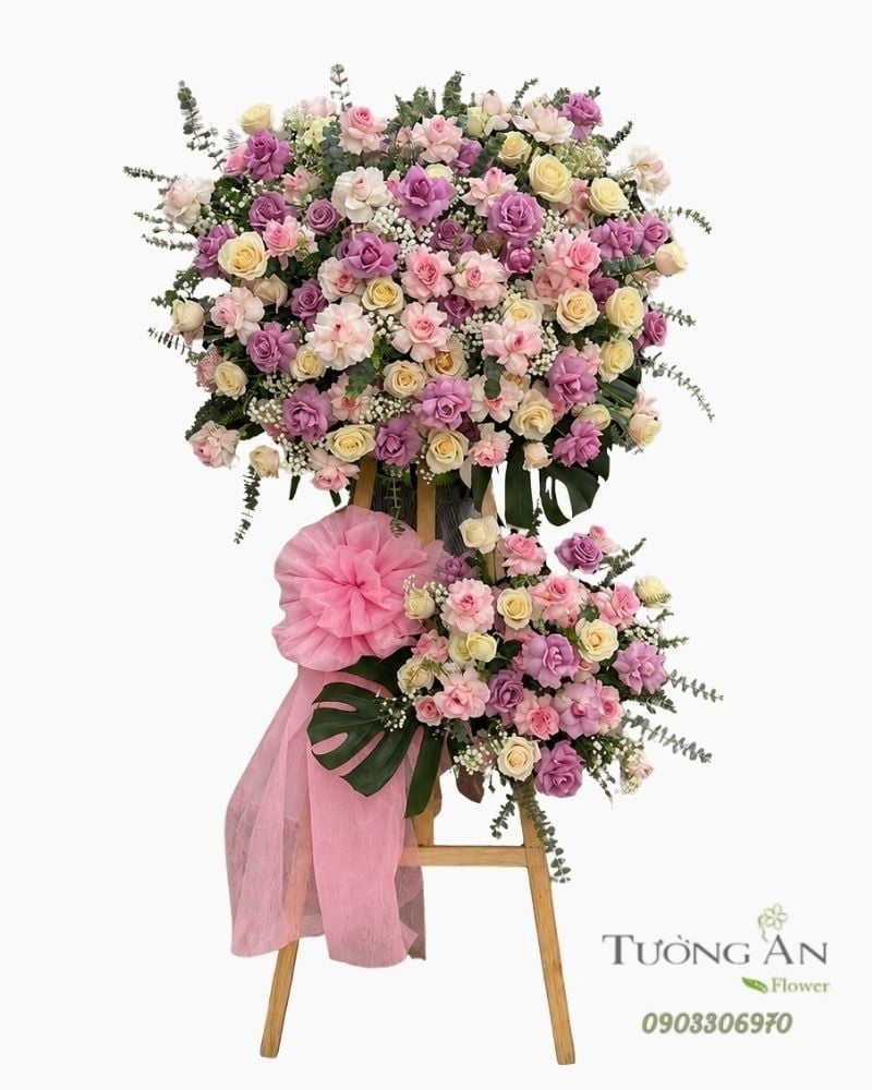  Hoa Chúc Mừng Tím Hồng Thanh Xuân - HCM60 