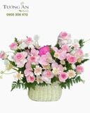  Giỏ Hoa Khúc Ca Xuân Hồng - GH36 