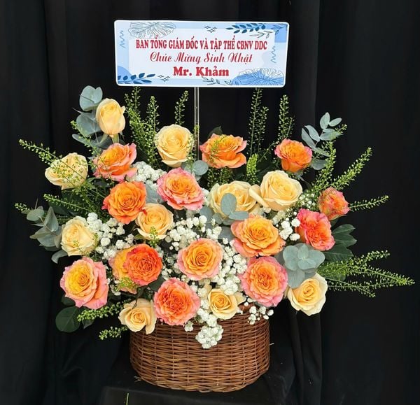 Giỏ Hoa Ánh Dương Rực Rỡ - HG100