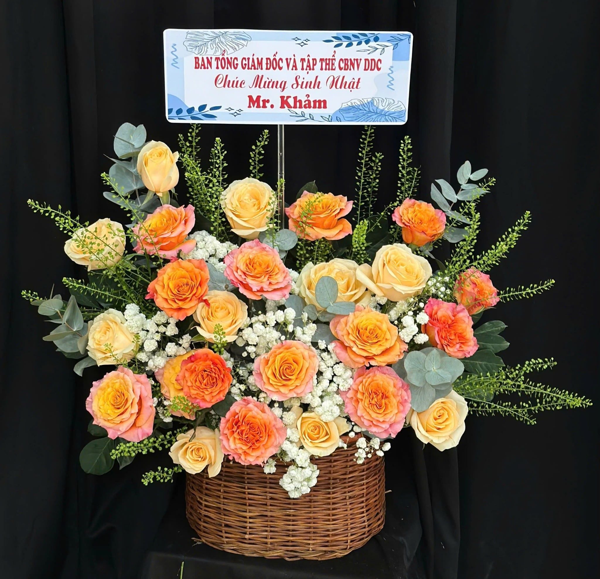  Giỏ Hoa Ánh Dương Rực Rỡ - GH21 