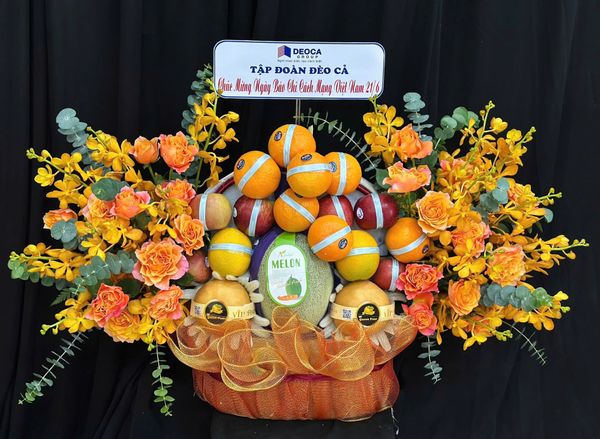 Giỏ Trái Cây Phú Quý Đơm Hoa - GTC04