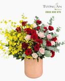  Hoa Cắm Hộp Hồng Vàng Thịnh Vượng - HCH166 