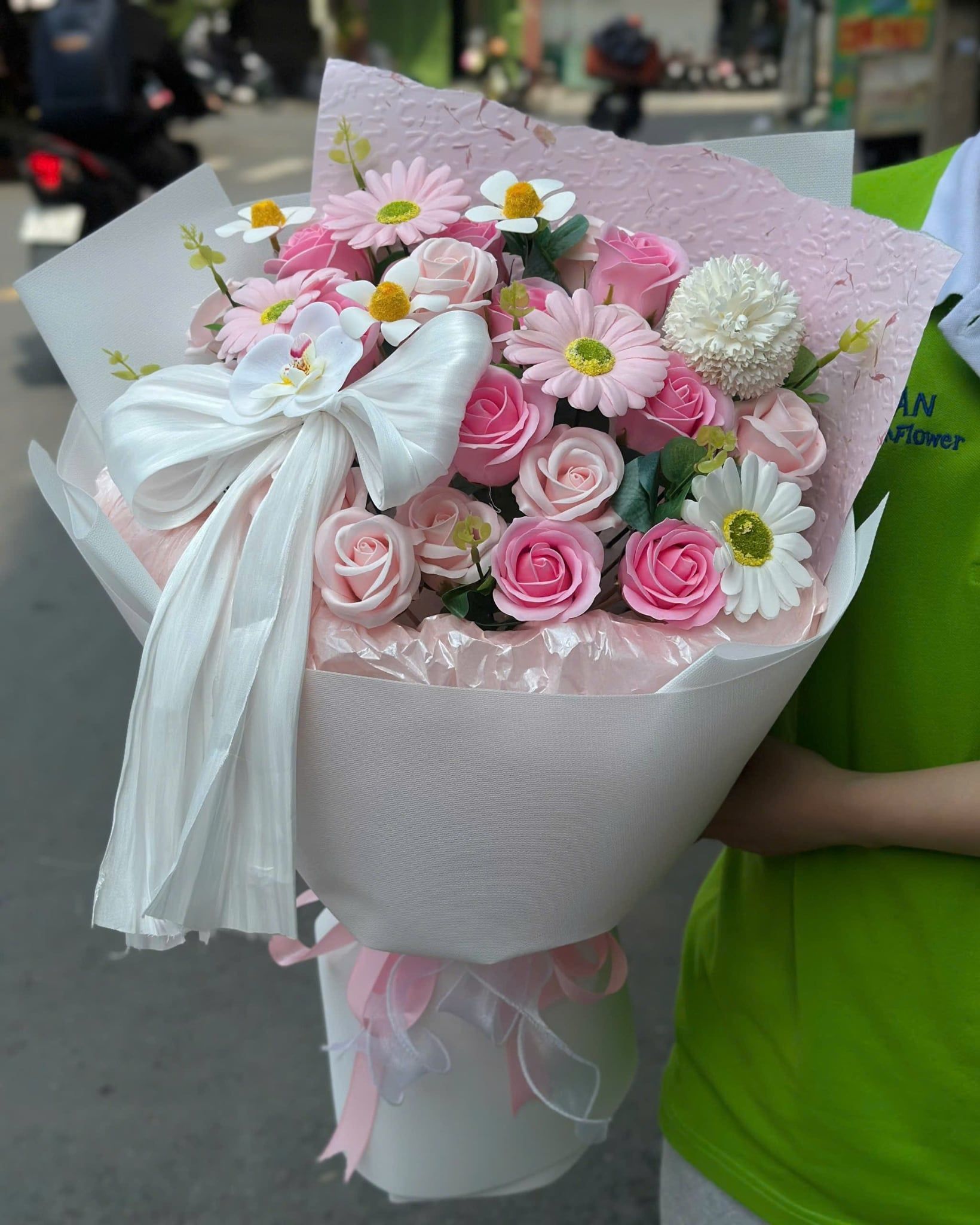 Bó Hoa Sáp Nàng Thơ Hồng Phấn - HST30 