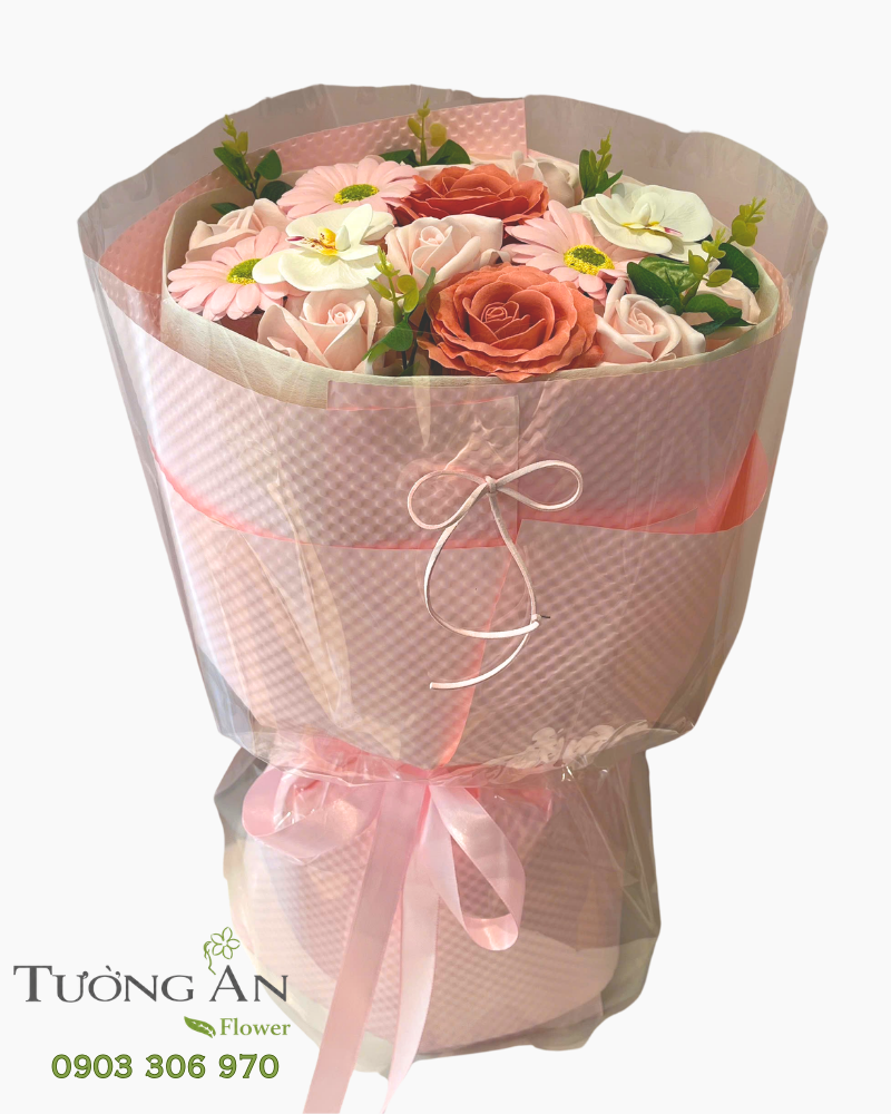 Bó Hoa Sáp Hồng Nắng Ban Mai - HST26 