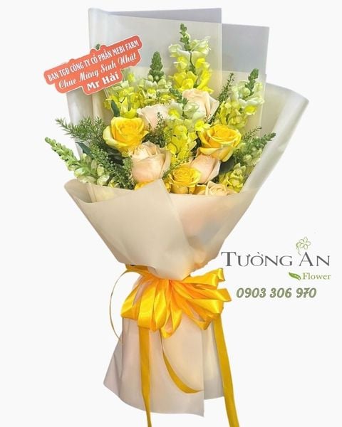 Bó Hoa Hoàng Kim An Lành - HBD75