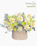  Giỏ Hoa Sắc Xanh Dịu Dàng - GH27 
