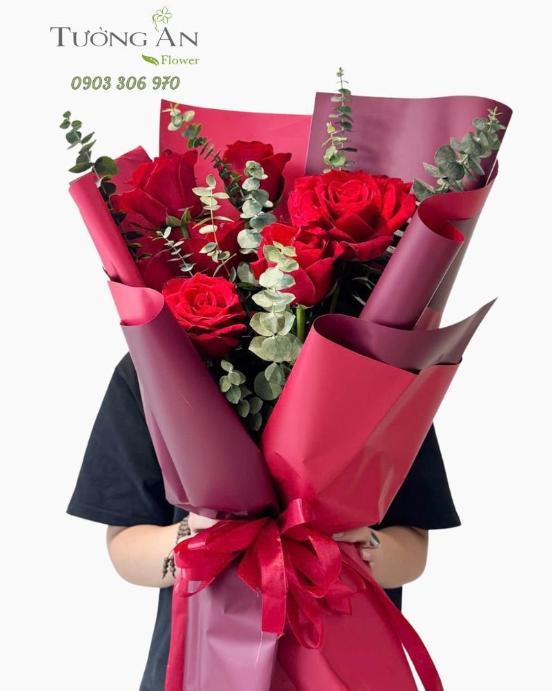  Bó Hoa Đỏ Nhung Quyến Rũ - HBD71 