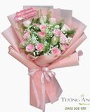 Bó Hoa Hồng Hồng Nhung Dịu Dàng - HBD89 