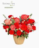  Hoa Cắm Hộp Rực Hồng Thịnh Vượng - HCH27 