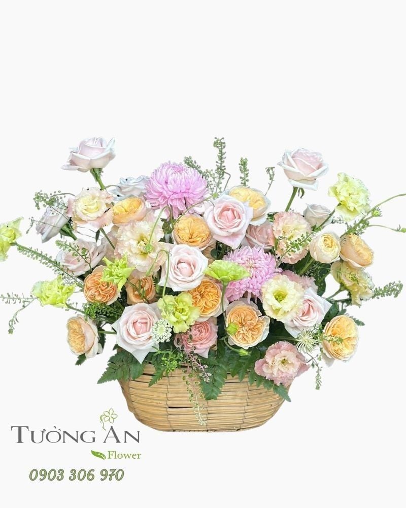  Giỏ Hoa Sắc Xuân Dịu Nhẹ - GH17 