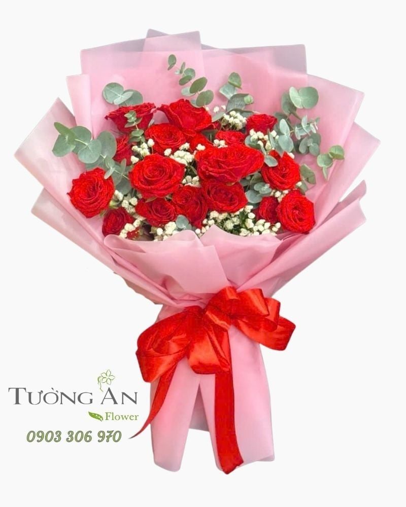  Bó Hoa Hồng Thắm Một Lời Thương - HBD32 