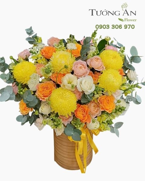 Hoa Cắm Hộp Nắng Vàng An Khang - HCH170