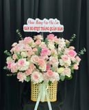  Hoa Cắm Hộp Mây Hồng Thì Thầm - HCH22 