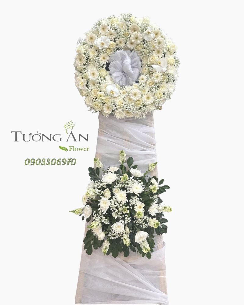  Vòng Hoa Chia Buồn Tiễn Biệt Trong Bình An - HTL36 