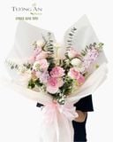  Bó Hoa Hồng Phấn Mộng Mơ - HBD72 