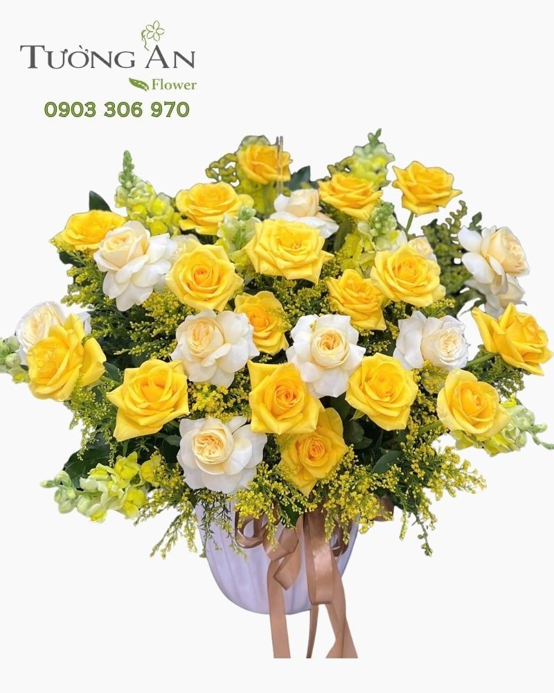  Hoa Cắm Hộp Nắng Mai Hy Vọng - HCH146 