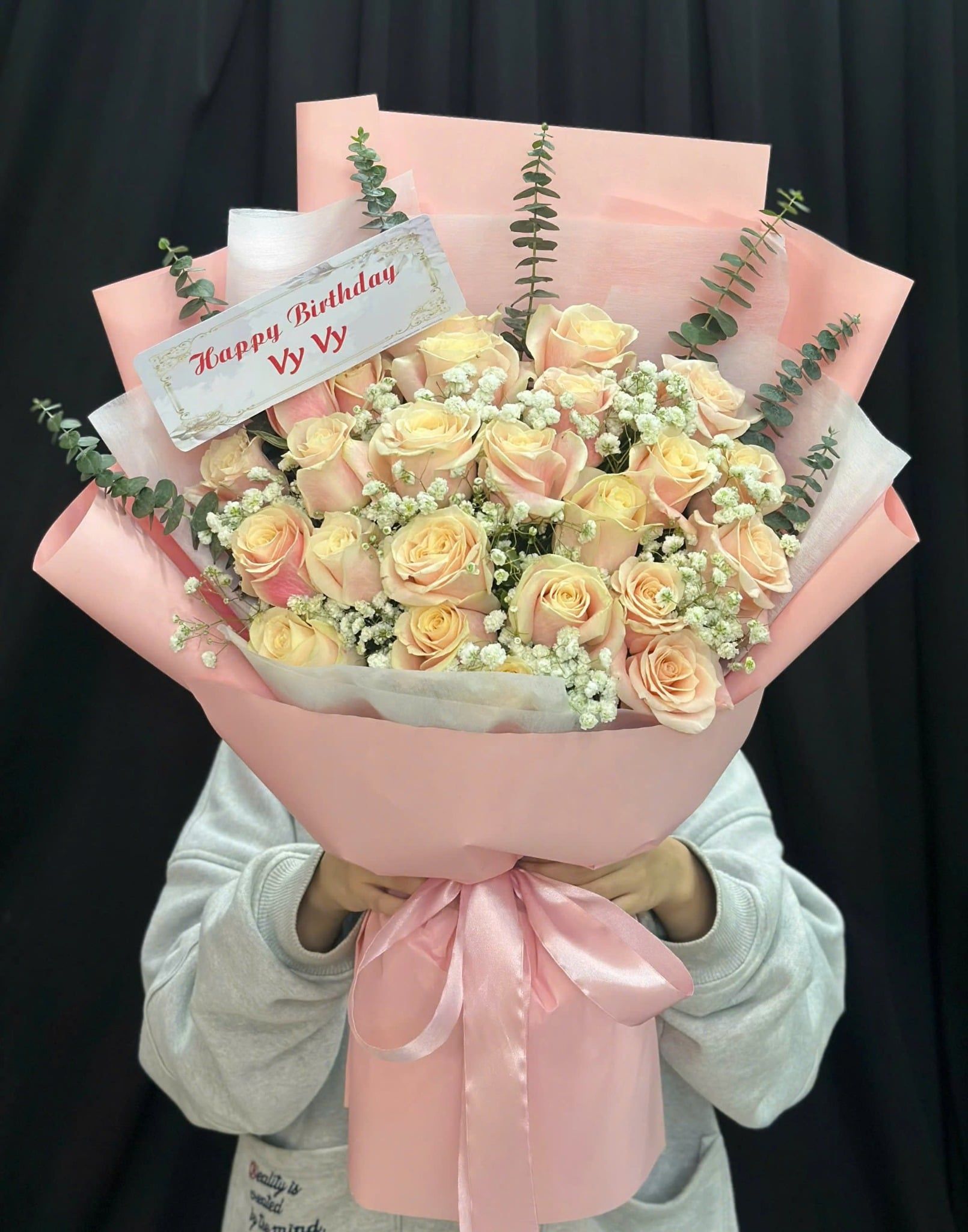  Bó Hoa Ánh Nắng Phấn Hồng - HBD12 