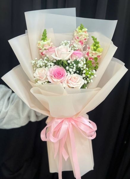 Bó Hoa Sương Hồng Dịu Dàng - HBD115