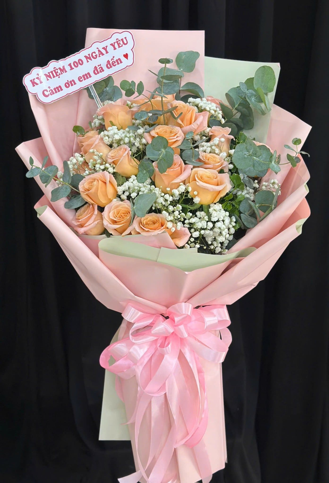  Bó Hoa Ánh Đào Dịu Ngọt - HBD118 