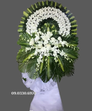  Vòng Hoa Phúng Điếu Tông Trắng - B238 