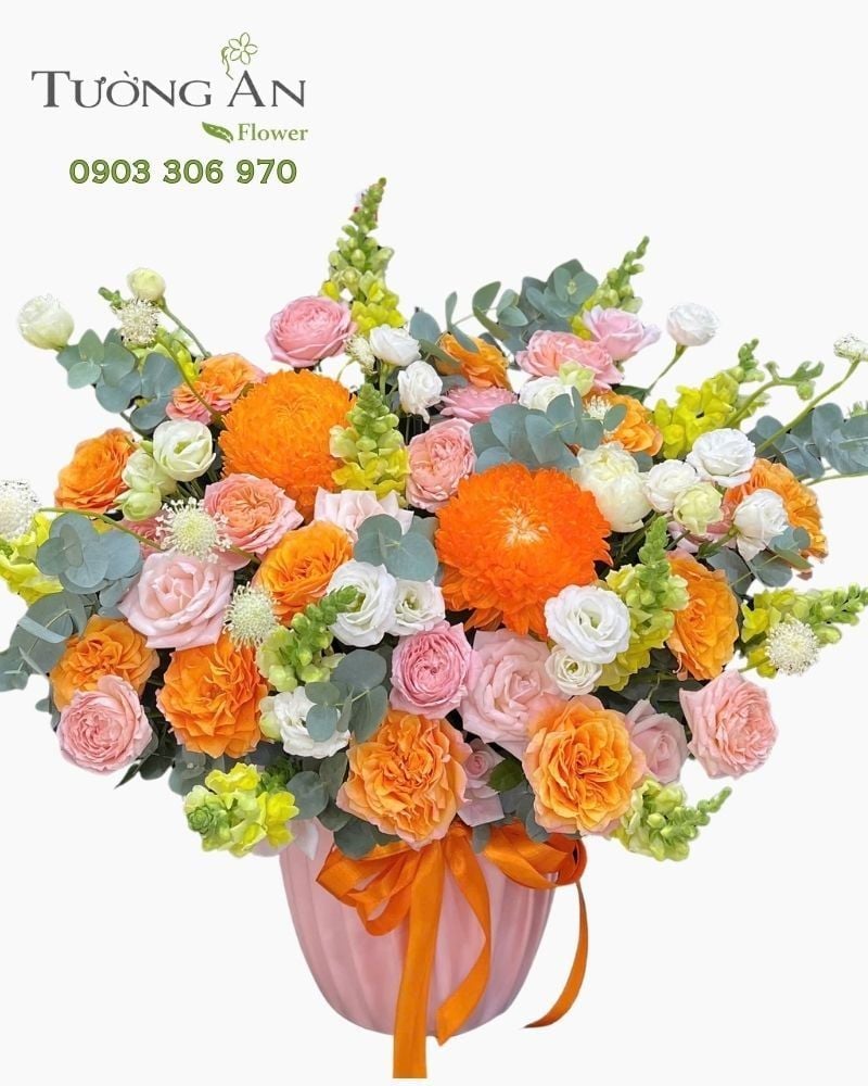  Hoa Cắm Hộp Bình Minh Rạng Rỡ - HCH147 