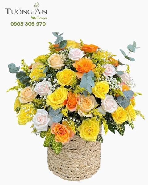 Giỏ Hoa Bình Minh Rực Rỡ - GH39