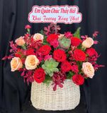  Giỏ Hoa Son Vĩnh Cửu - GH37 