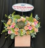  Hoa Cắm Hộp Đào Hồng An Nhiên - HCH69 