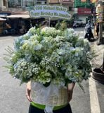  Giỏ Hoa Lam Sương Thanh Khiết - GH33 