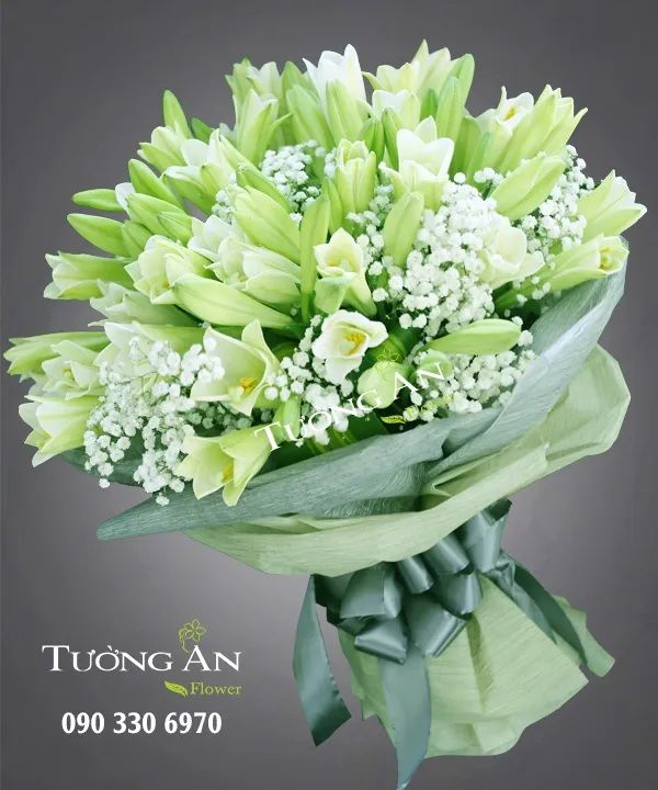  Bó Hoa Loa Kèn Trắng - A34 