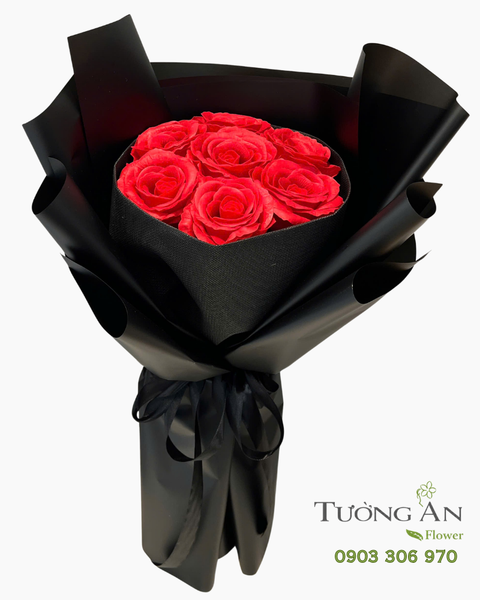Bó Hoa Sáp Hồng Đỏ Huyền Sắc - HST34