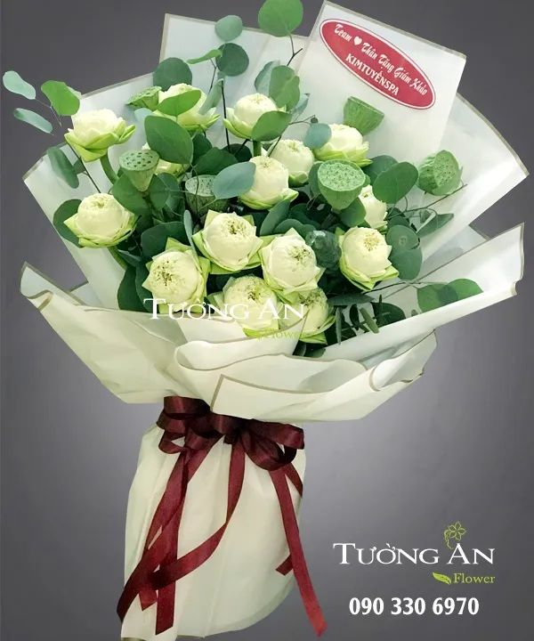  Bó Hoa Sen Trắng - A201 