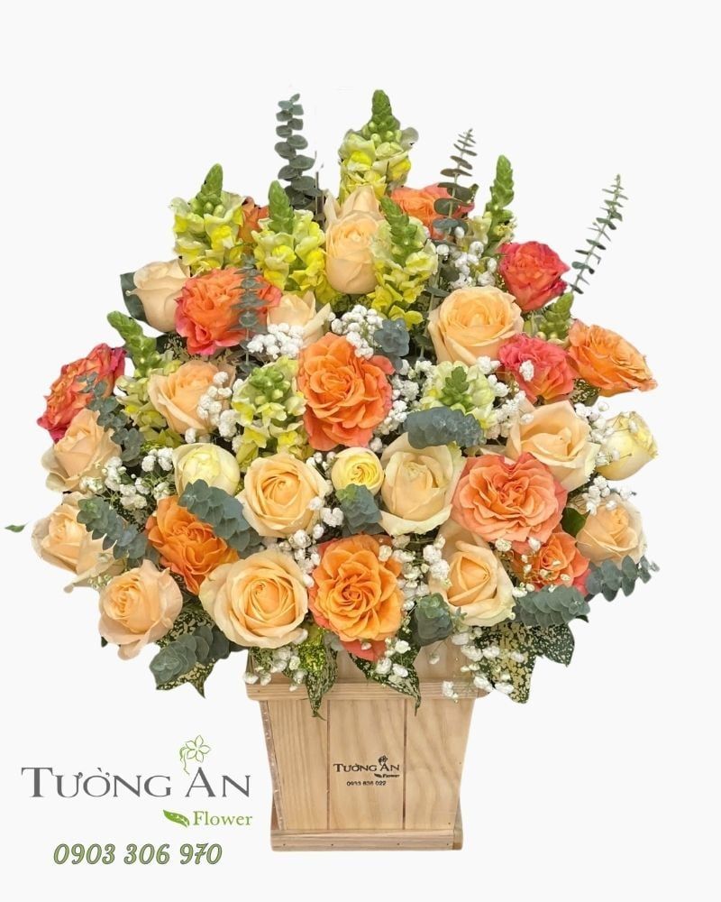  Hoa Cắm Hộp Hòa Sắc Phú An - HCH82 