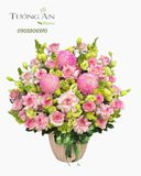  Hoa Cắm Hộp Duyên Hồng Tươi Mới - HCH37 