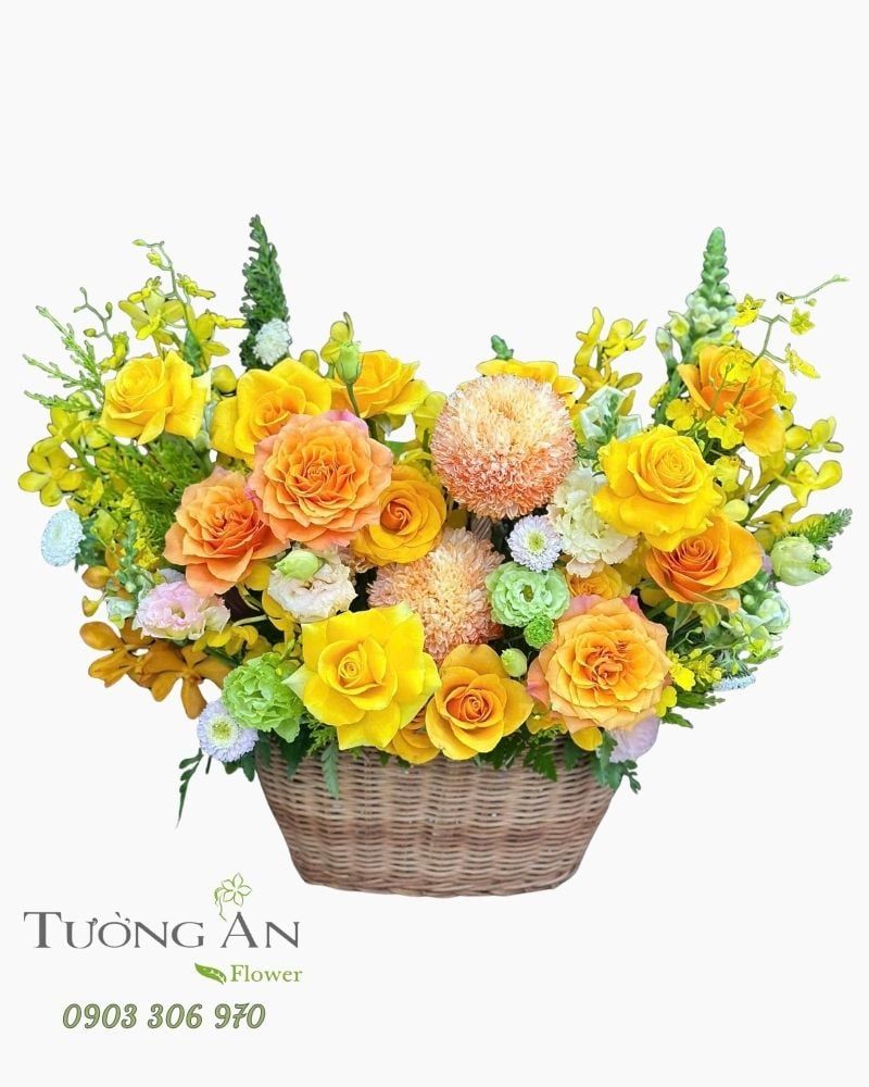  Giỏ Hoa Sắc Nắng An Nhiên - GH20 