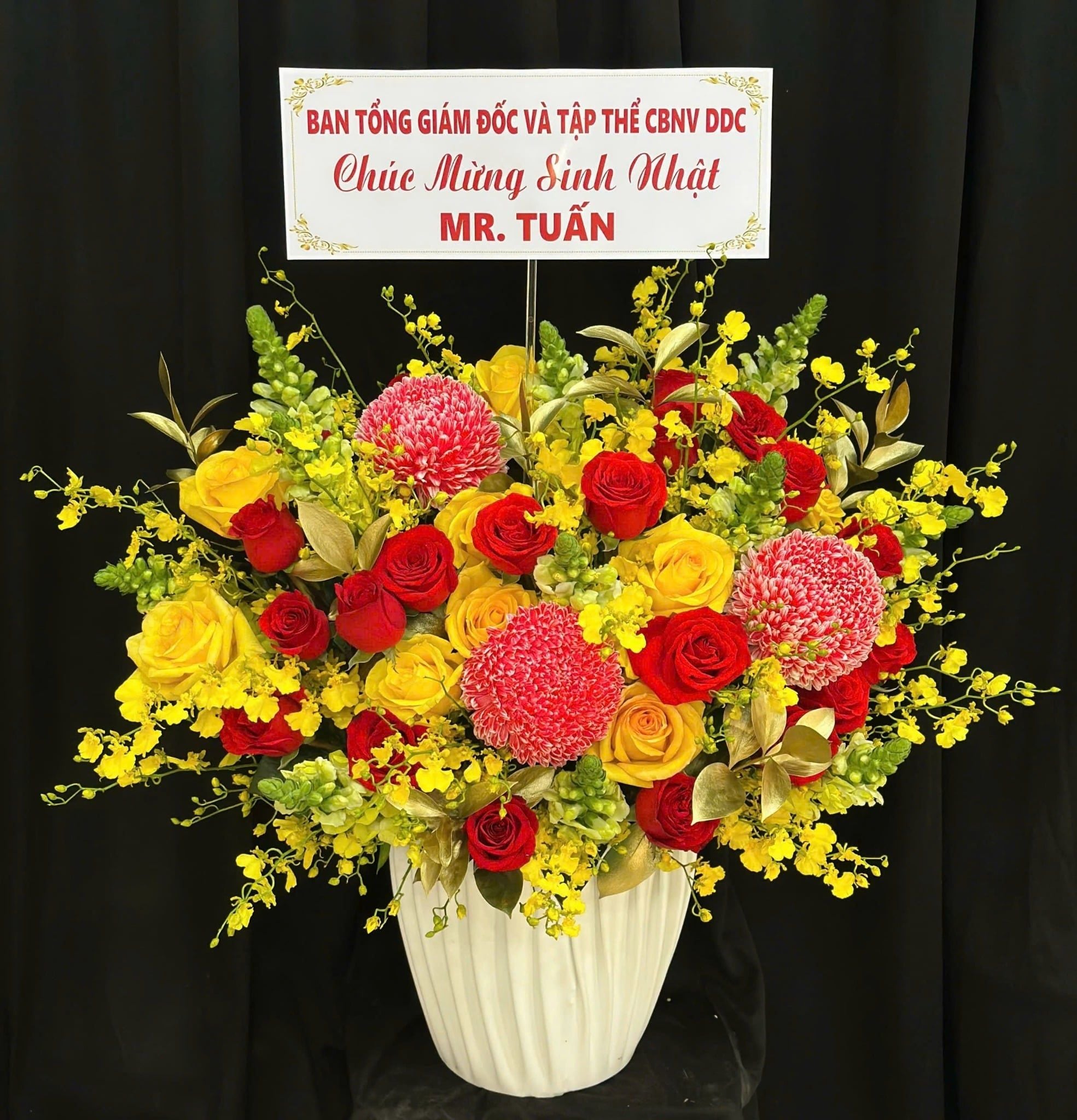  Hoa Cắm Hộp Kim Sắc Hân Hoan - HCH79 