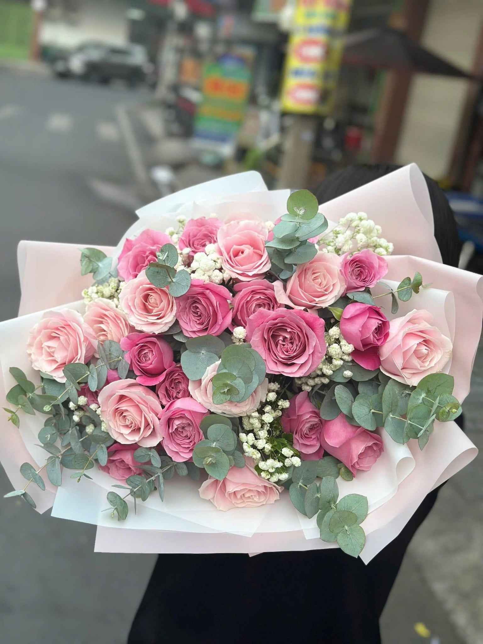  Bó Hoa Hồng Phấn Dịu Êm - HBD02 